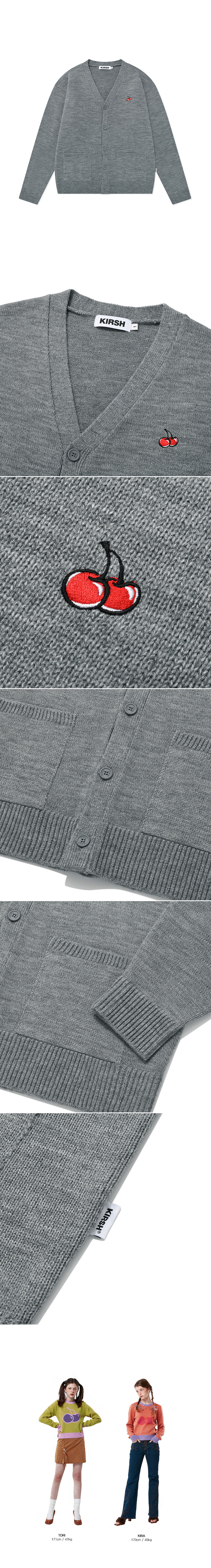 アウターその他 KIRSH Cherry mohair knit cardigan charcoal KKRWCCD513MCHA KIRSH ]☆CHERRY MOHAIR KNIT CARDIGAN (KIRSH/カーディガン